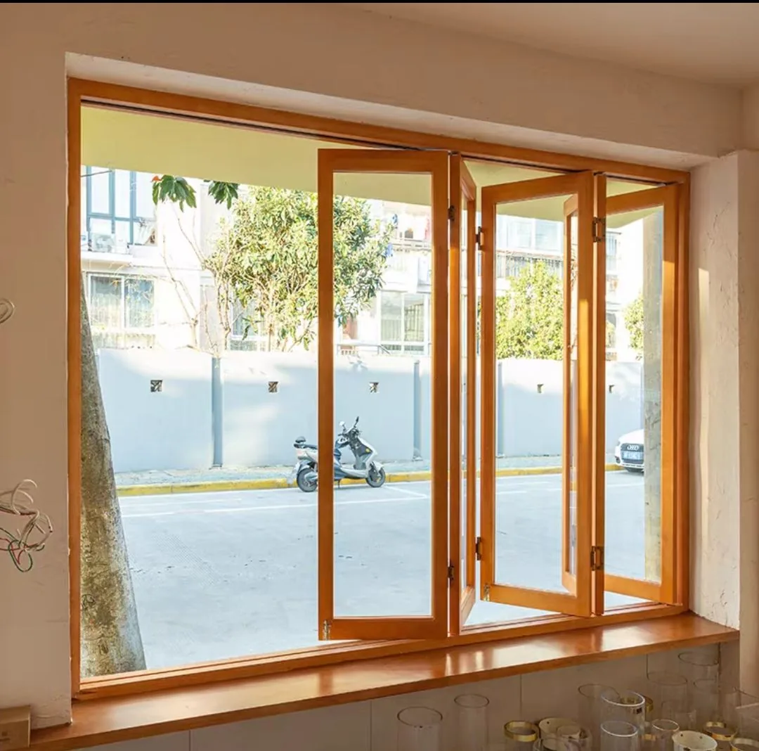 Wood window system fitted to an interior opening