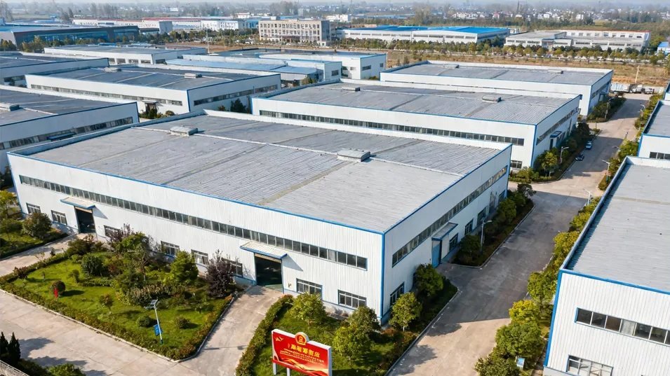 Aerial view of the HARDWORKING factory site