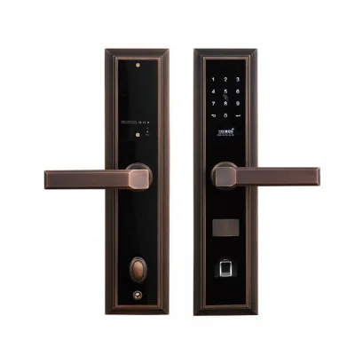 Door lock set with matching handle finish