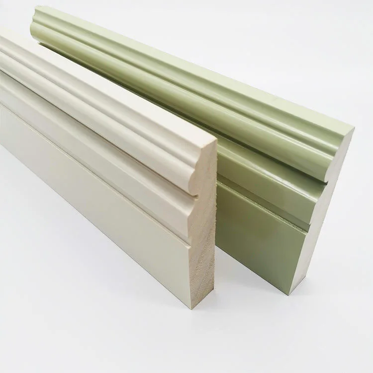 Painted decorative moulding profiles shown in two colour directions