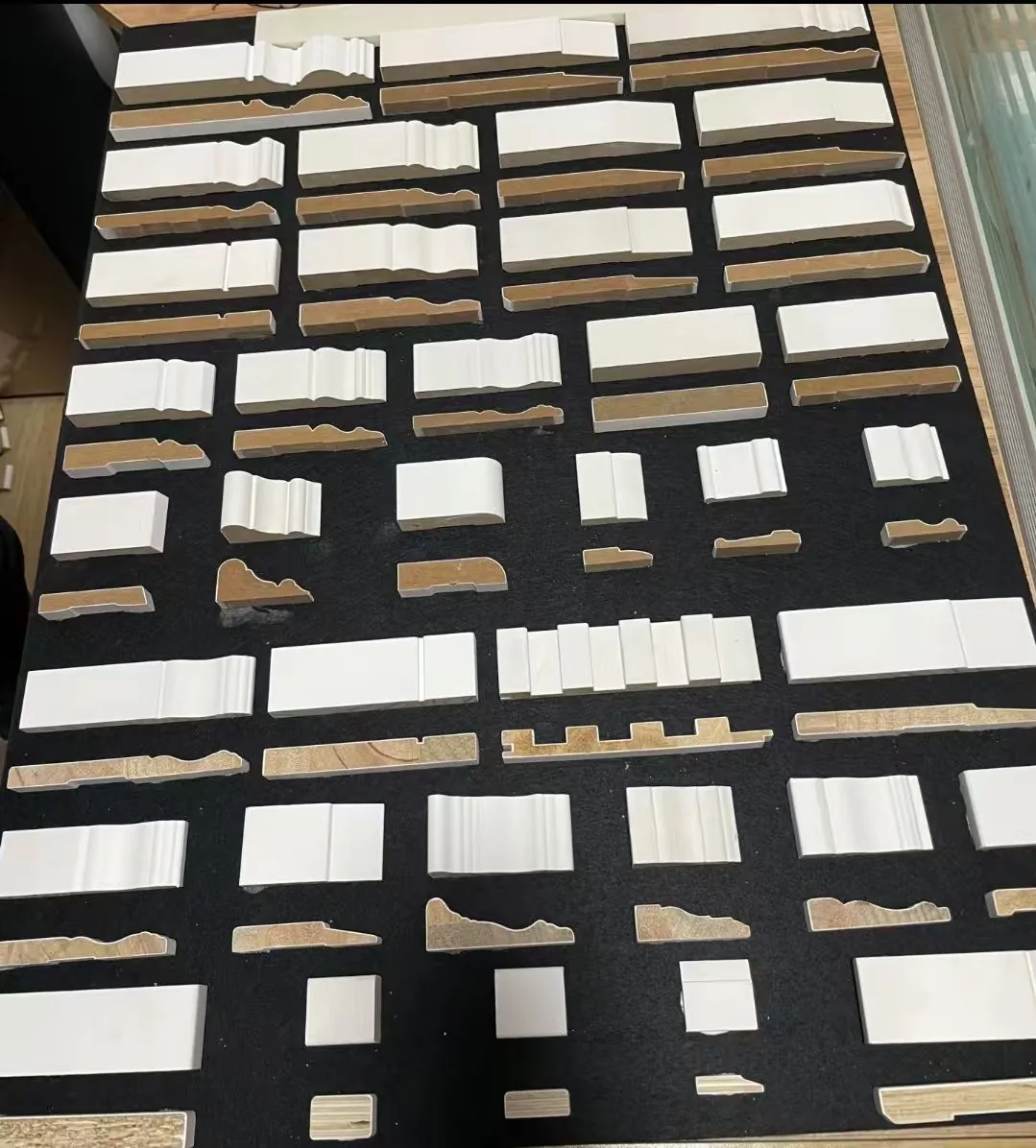 Decorative moulding profile sample library used as a selection reference