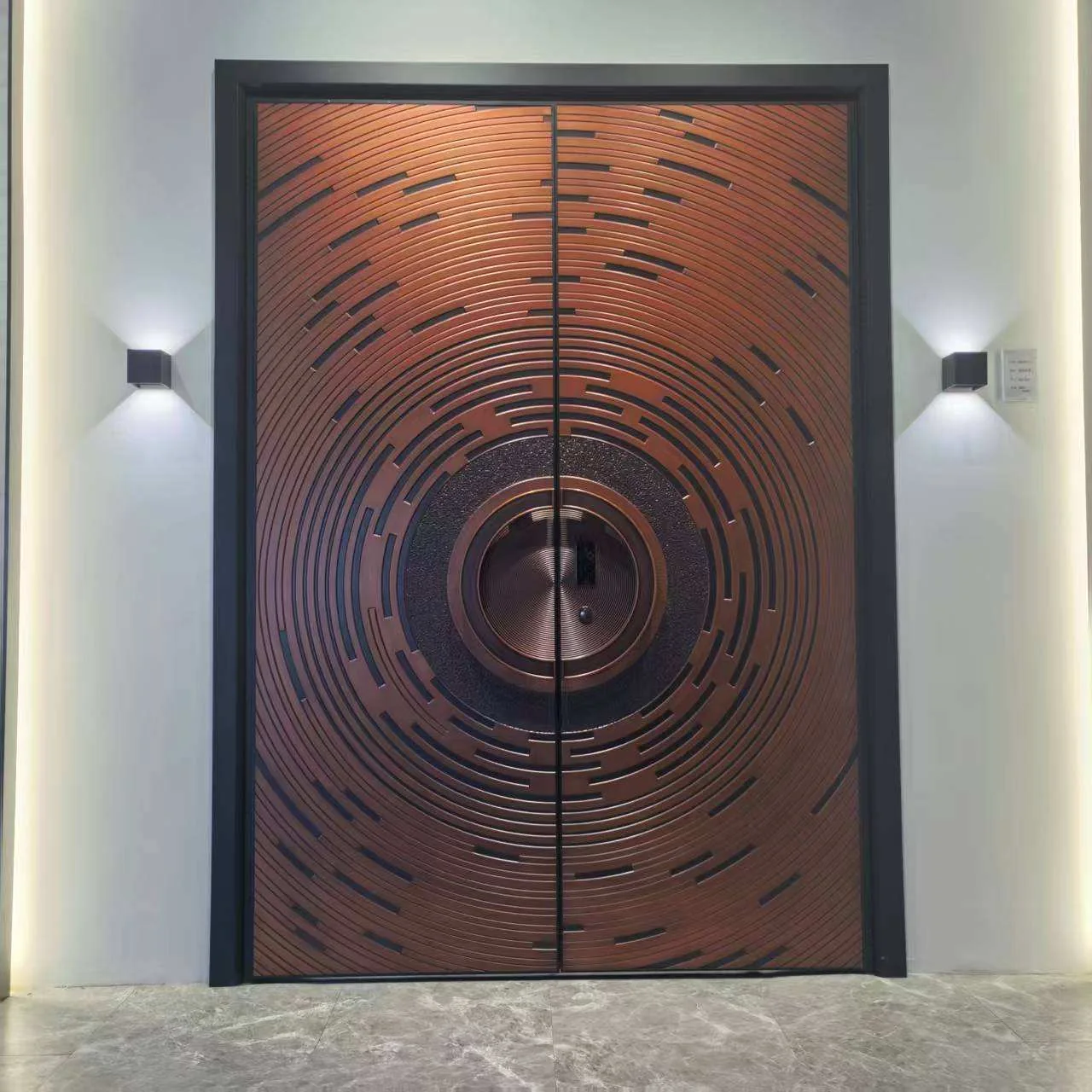 Decorative double entry door model AED-21