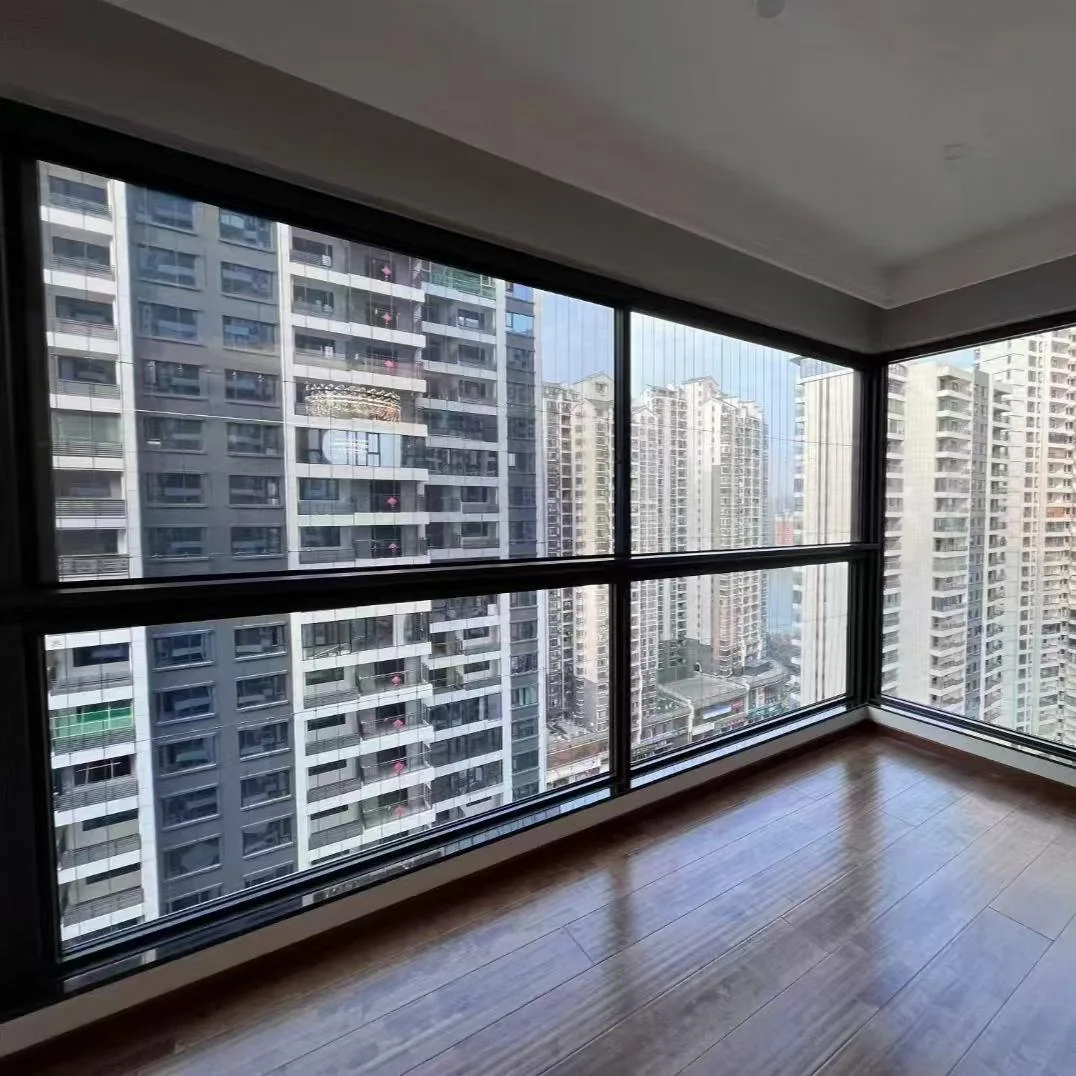 Coordinated aluminum door and window system for a project opening