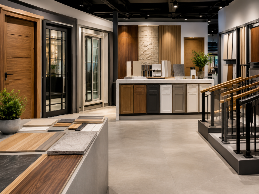 Doors windows cabinets decorative lines and stairs from one supplier